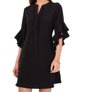 Vince Camuto Women's Flutter Sleeve Dress Black XS B4HP $89